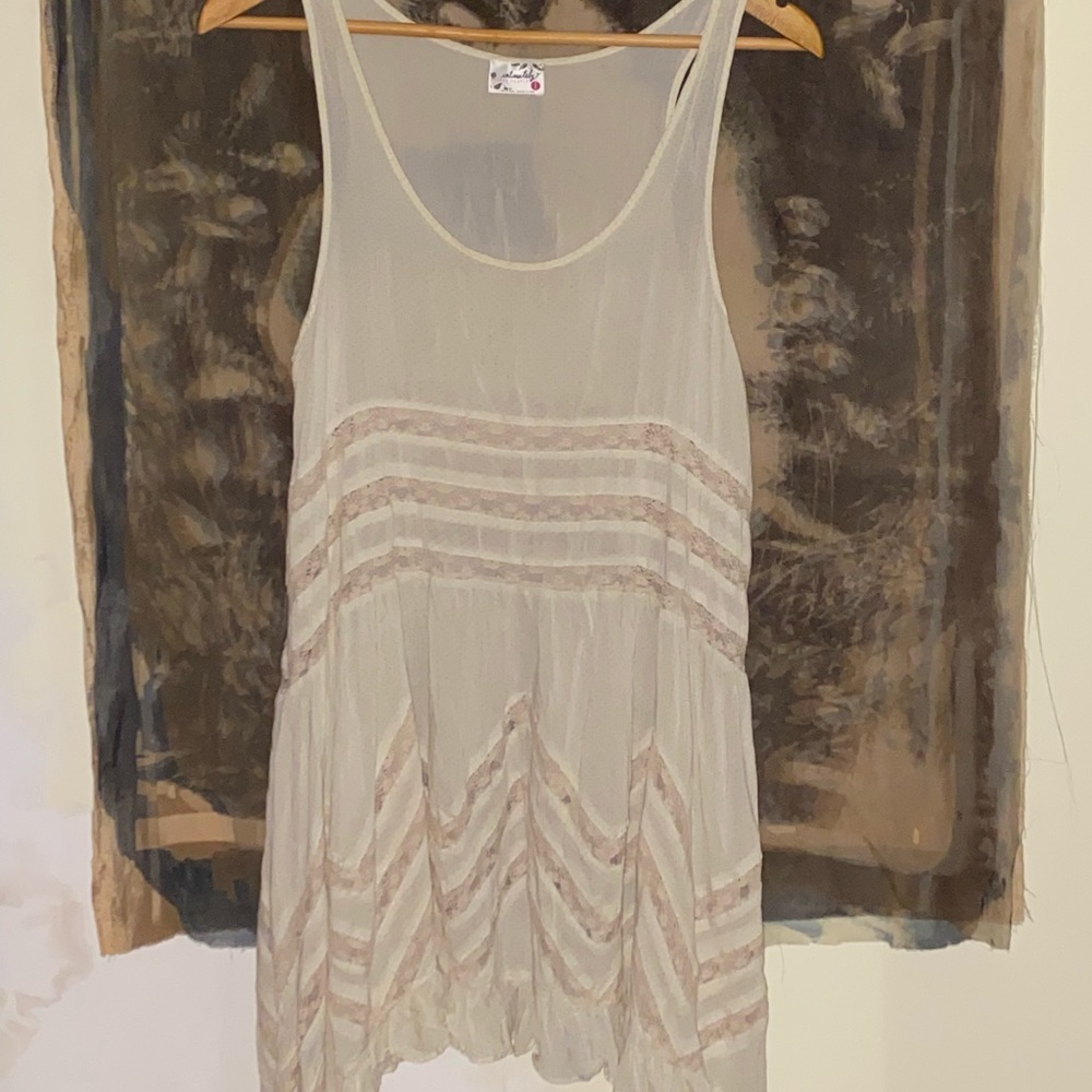 Voile and lace Free People slip dress